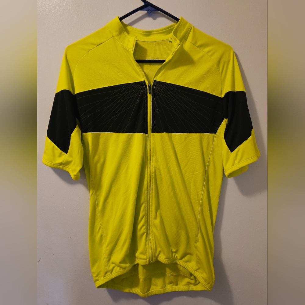 Sugoi RPM Pro Full-Zip Green/Black Polyester Cycling Jersey Men's Size Large